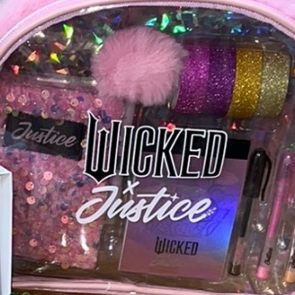 💚🩷Justice Glitter  Bag Set - Green and Pink Bundle NWT